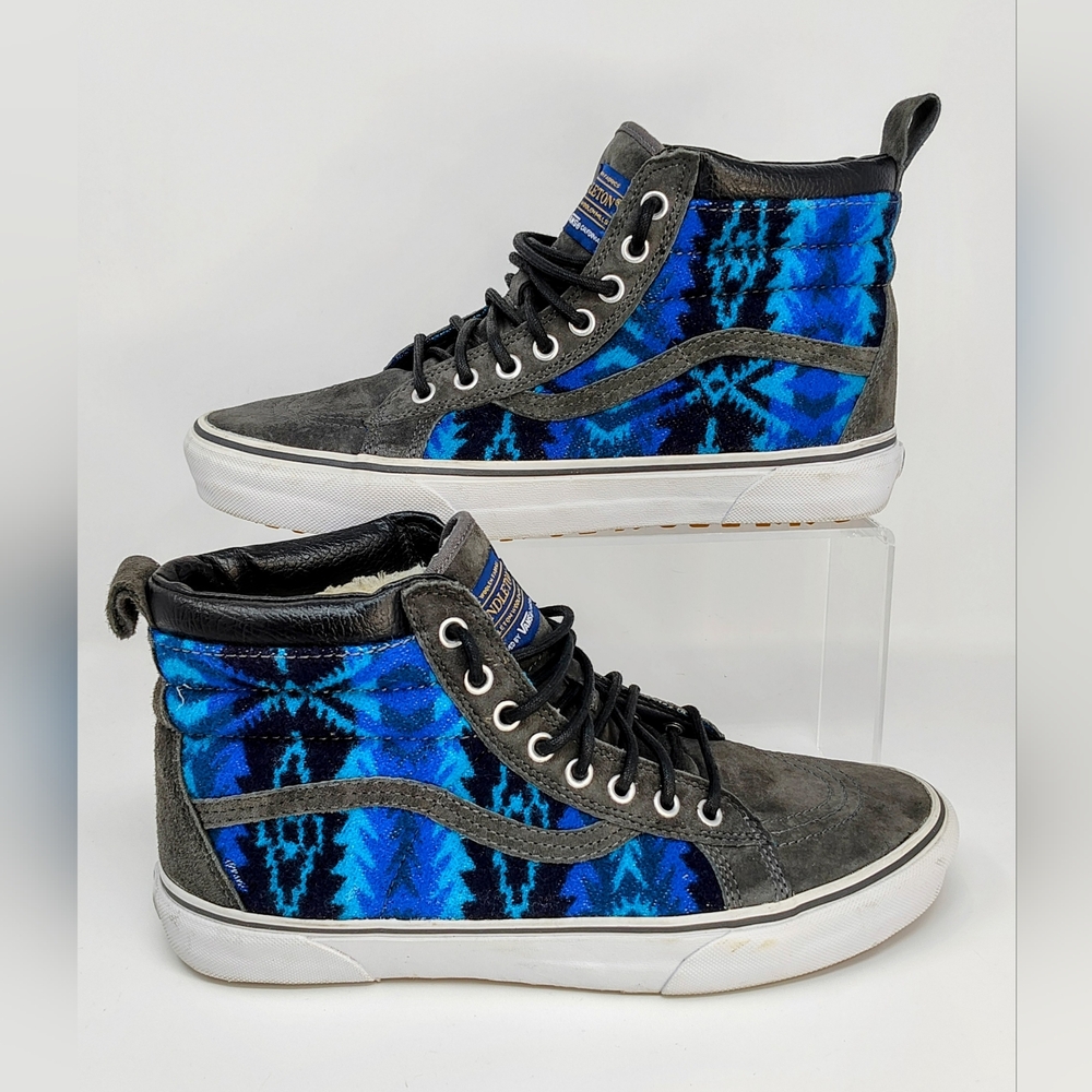 Vans x Pendleton Wool Sk8-Hi Sneakers Size 10 / Women’s Size 11.5 Gray/Blue
